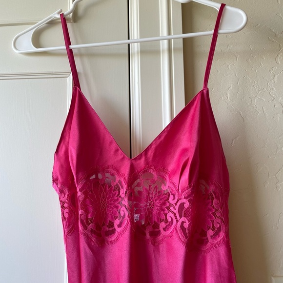 Vintage 80s LeJaby Paris Saks Fifth Ave Pink Slip Dress size 8 - Picture 2 of 4